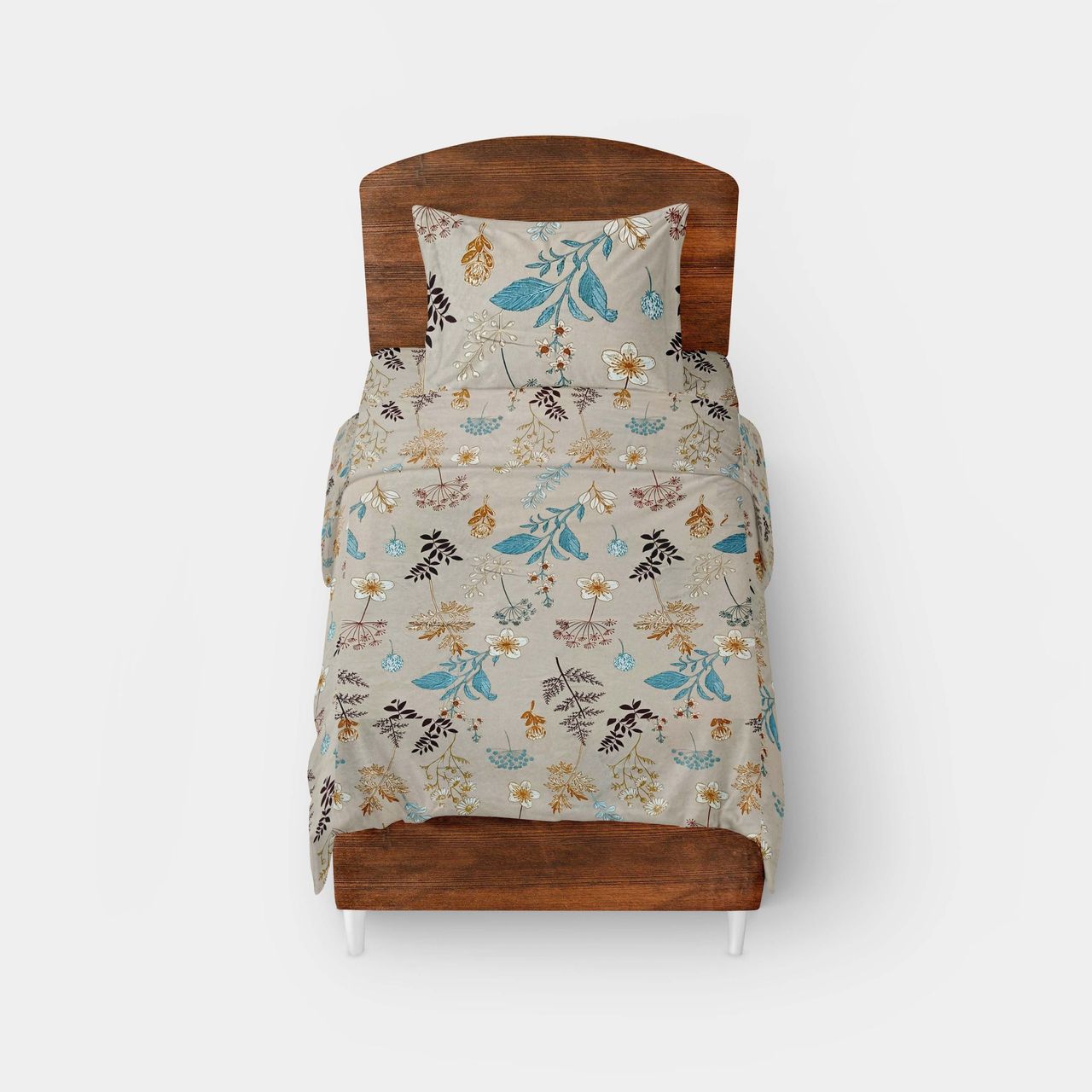 Elegant Weavers Printed Single Bedsheet with 1 Pillow Cover - Garnet
