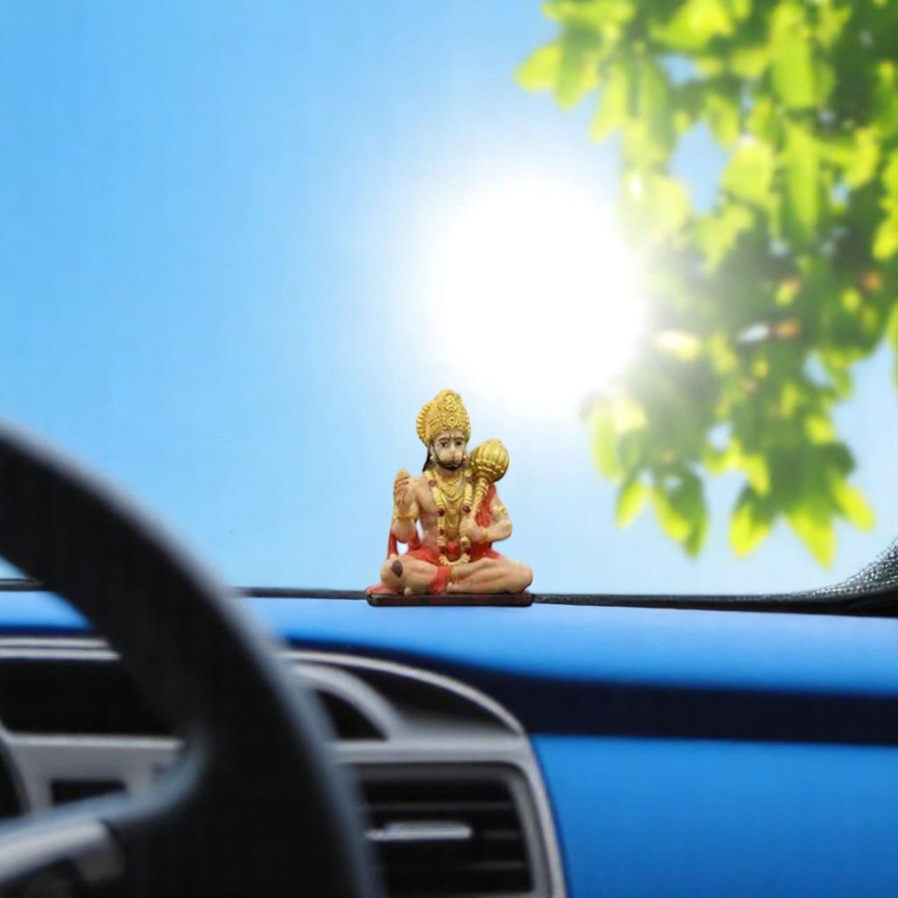 Mad Over Print Hanuman Ji Car Dashboard Idols