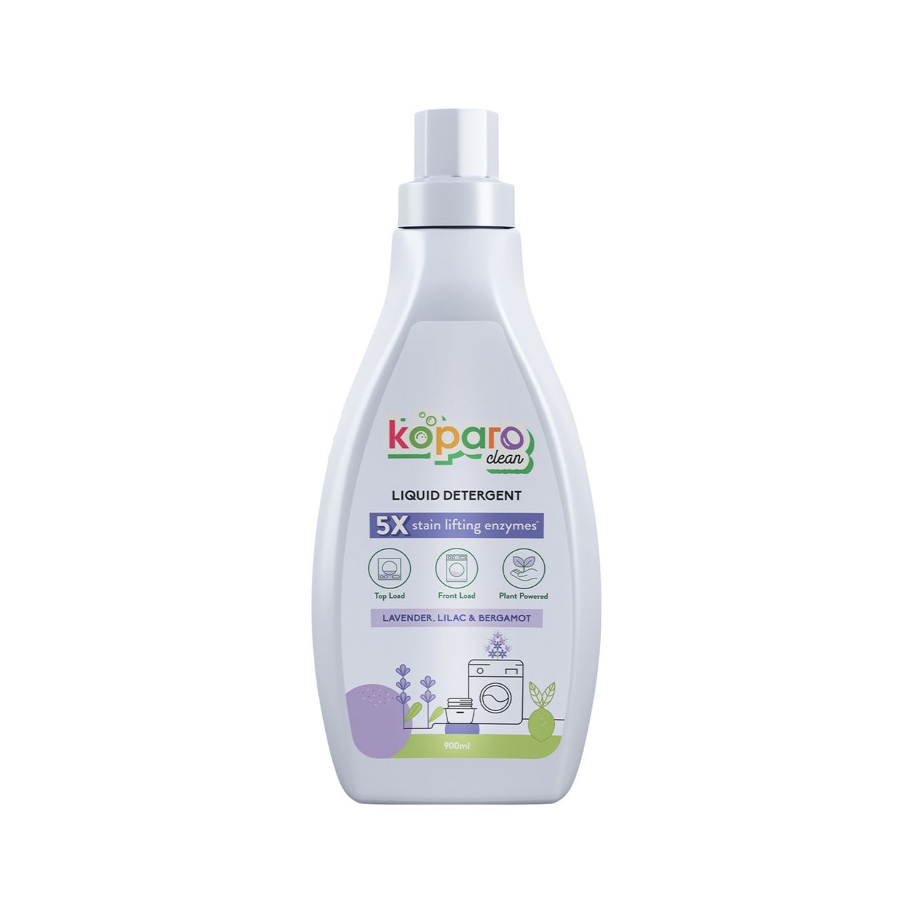 Koparo Front & Top Load Natural Liquid Detergent | Lavender & Lilac 900 ml Combo