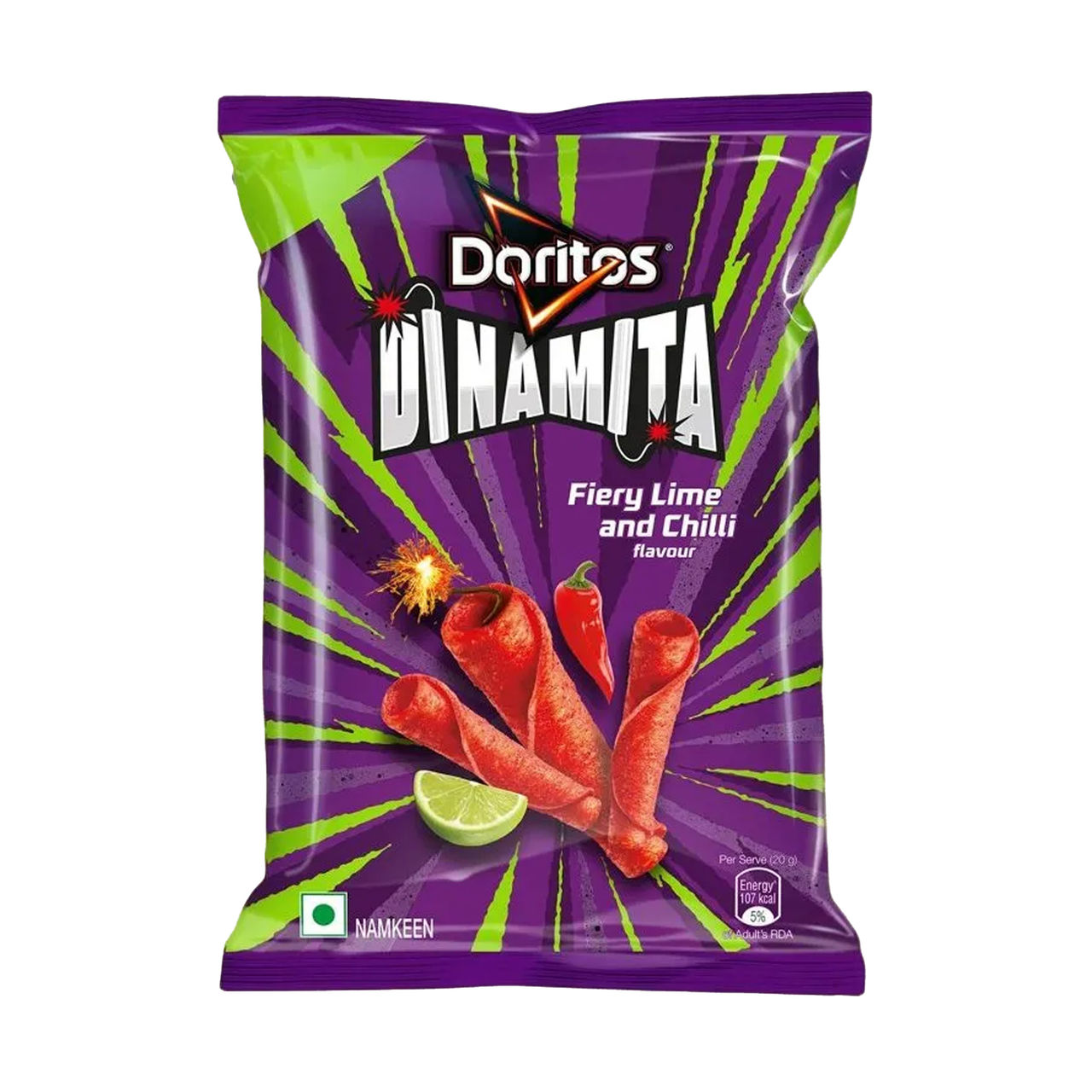 Doritos Dinamita Fiery Lime And Chilli Rolled Tortilla Chips