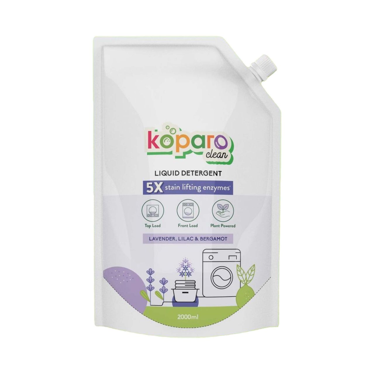 Koparo Natural Liquid Detergent (Top Load & Front Load)(2l) & Koparo Natural After Wash Fabric Conditioner(850ml) Combo