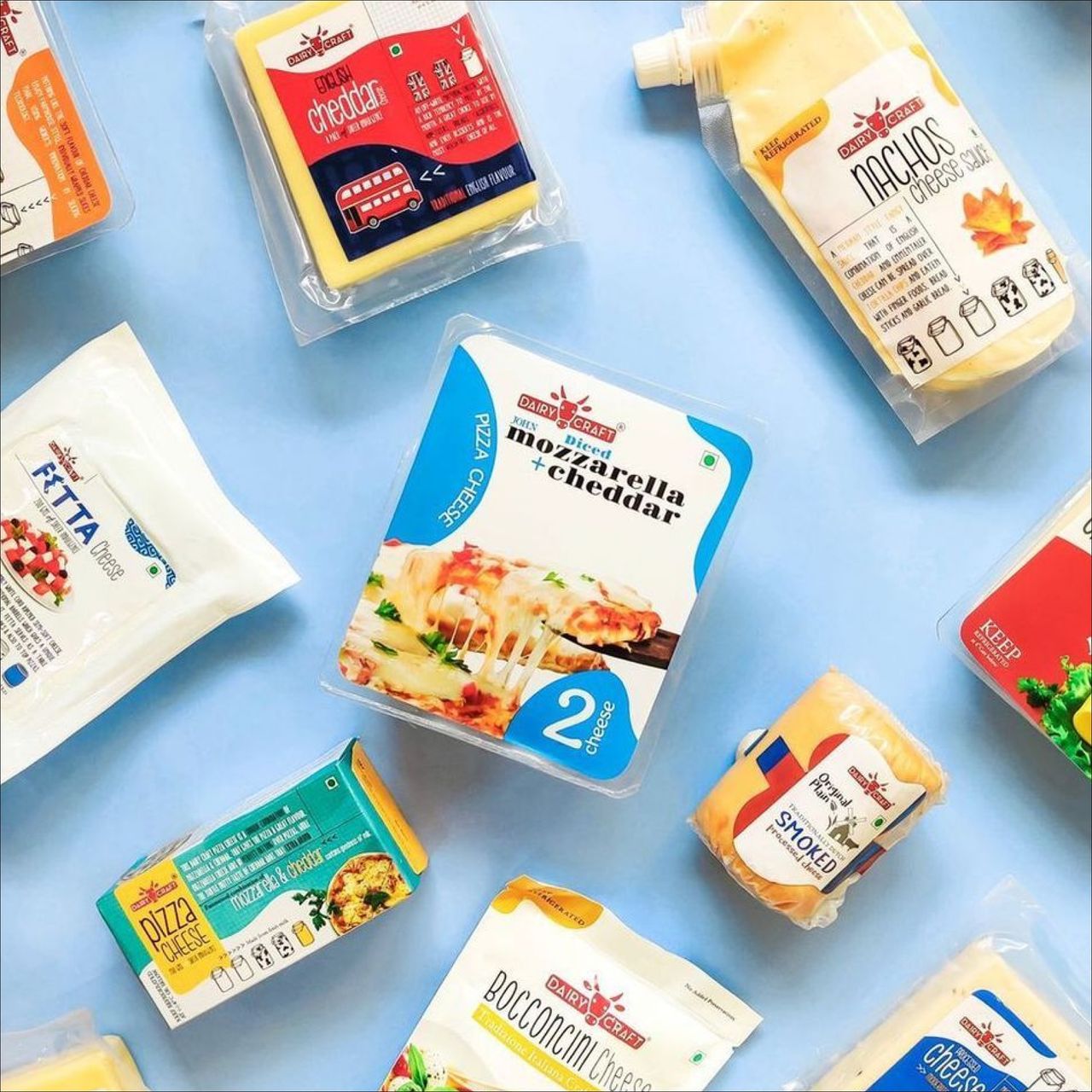 Dairy Craft Pizza Cheese Block (Mozzarella + Cheddar) 200 g Combo