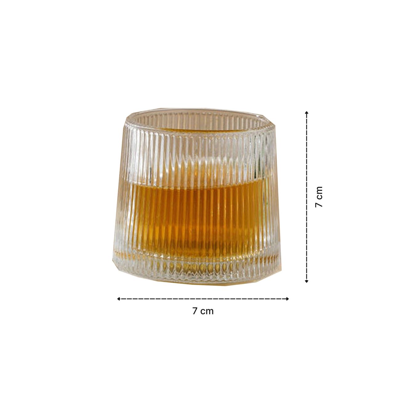 Nestasia Rotating Fluted Glasses - Set of 6 | 150 ml