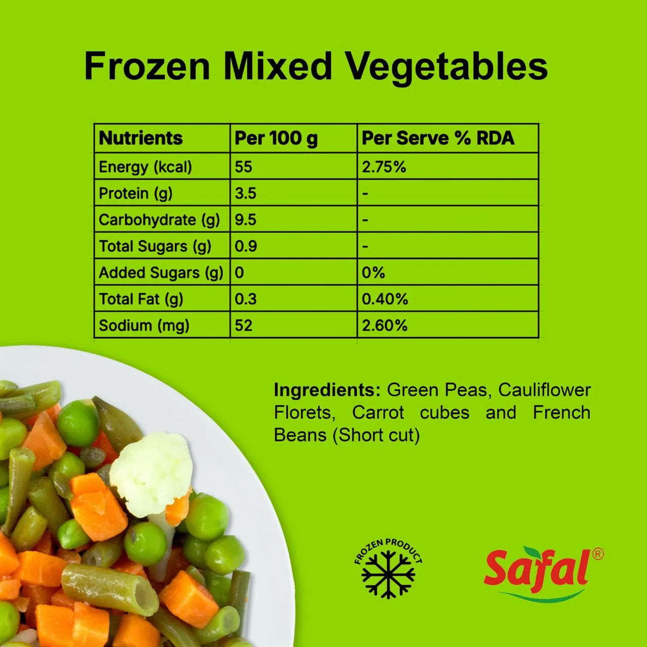 Safal Frozen Mixed Vegetables 500 g Combo