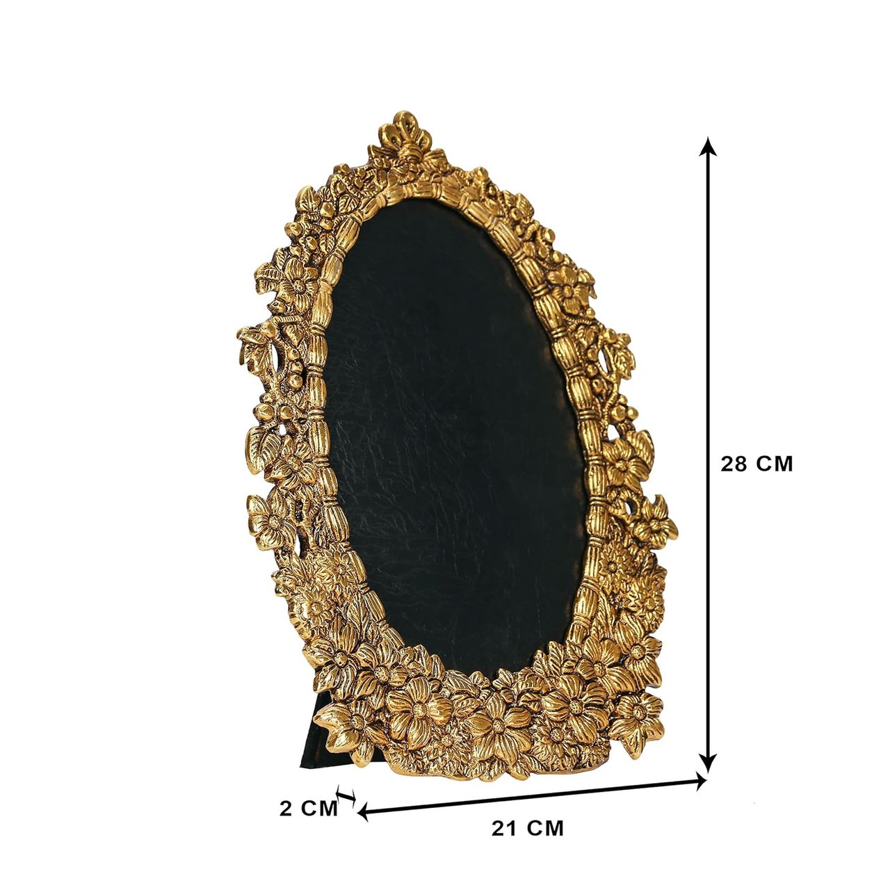Devnidhii Photo Frame Gold Polish Oval Shape