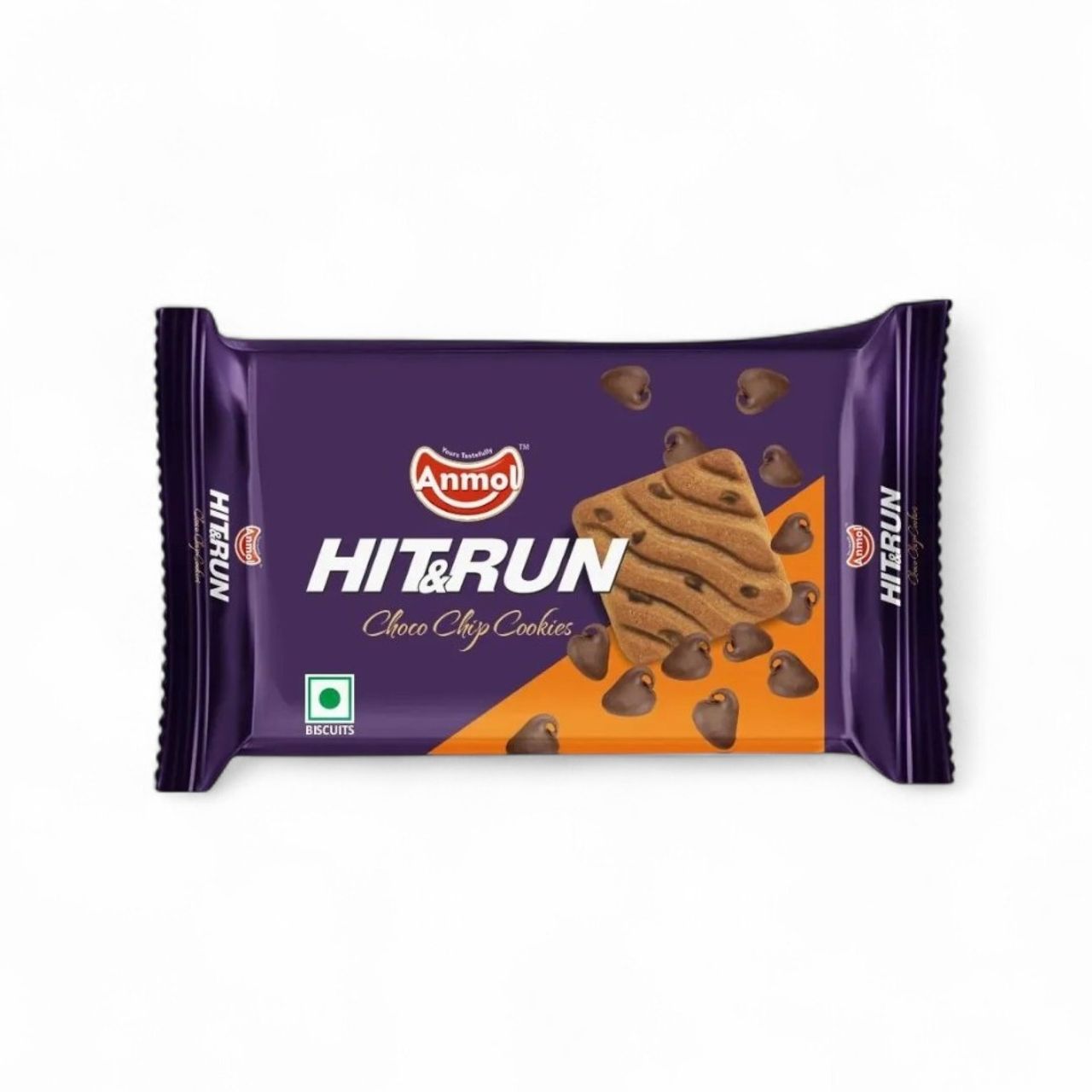 Anmol Hit & Run Choco Chip Flavoured Biscuits | Preservative-free