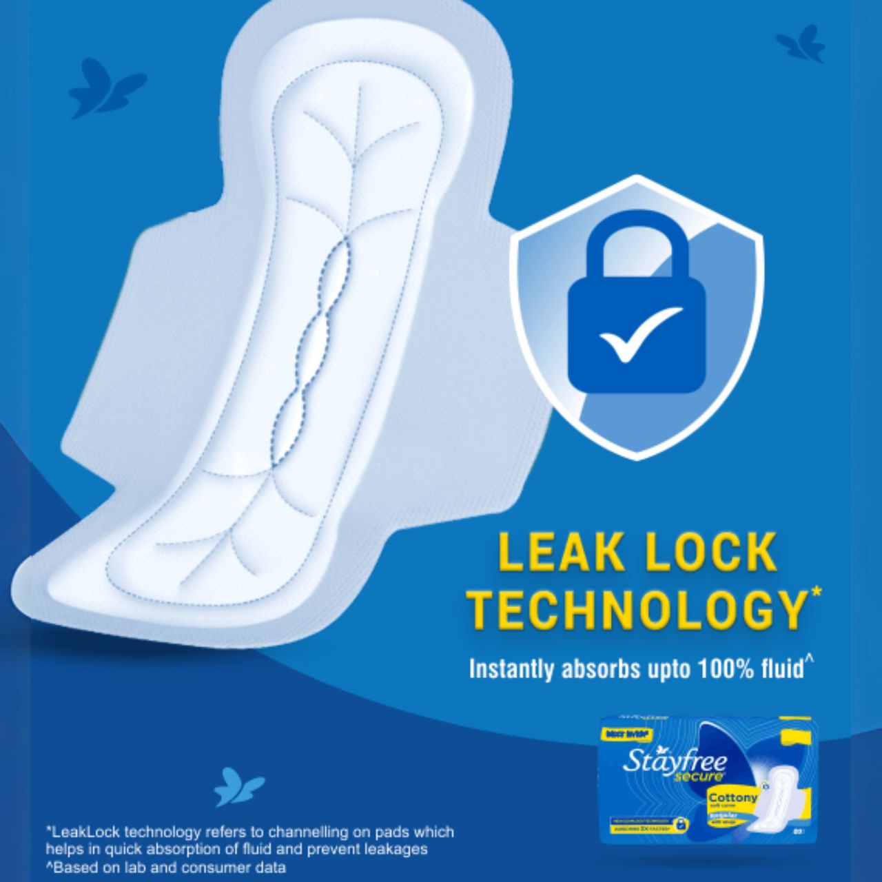 Stayfree Secure  Sanitary Pads - Regular 6 pc Combo