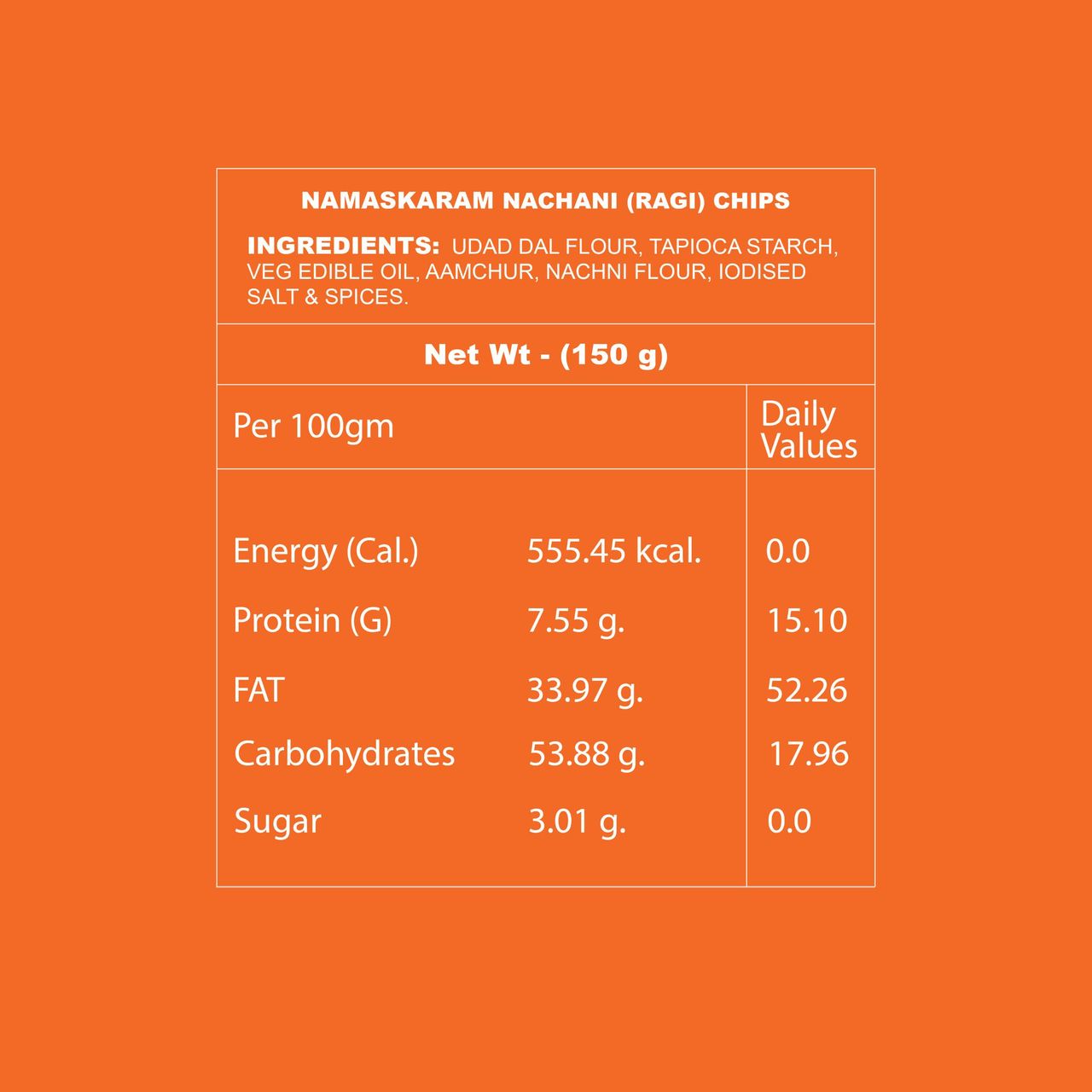 Namaskaram Nachani (Ragi) Chips