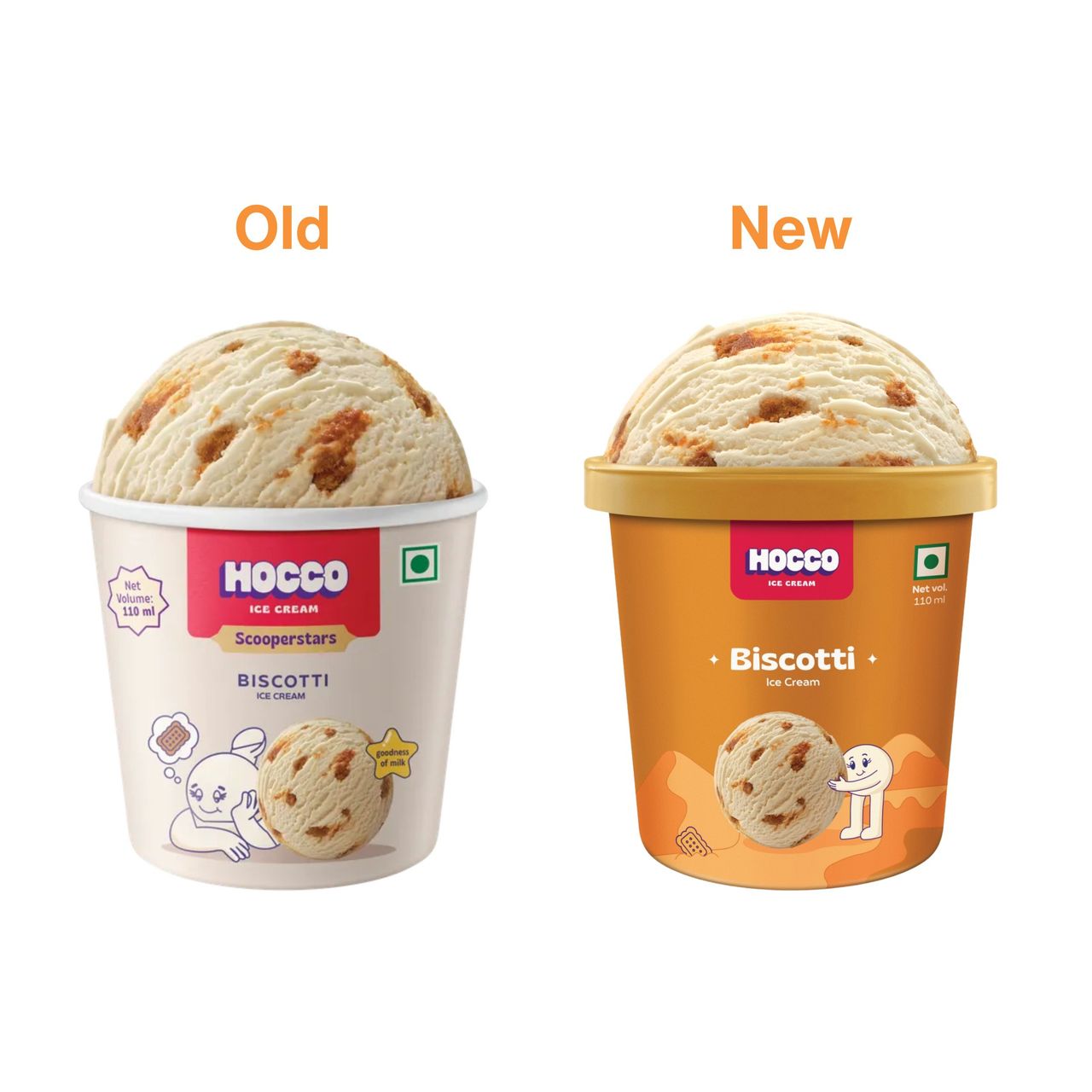 Hocco Biscotti Jumbo Ice Cream Cup 110 ml Combo