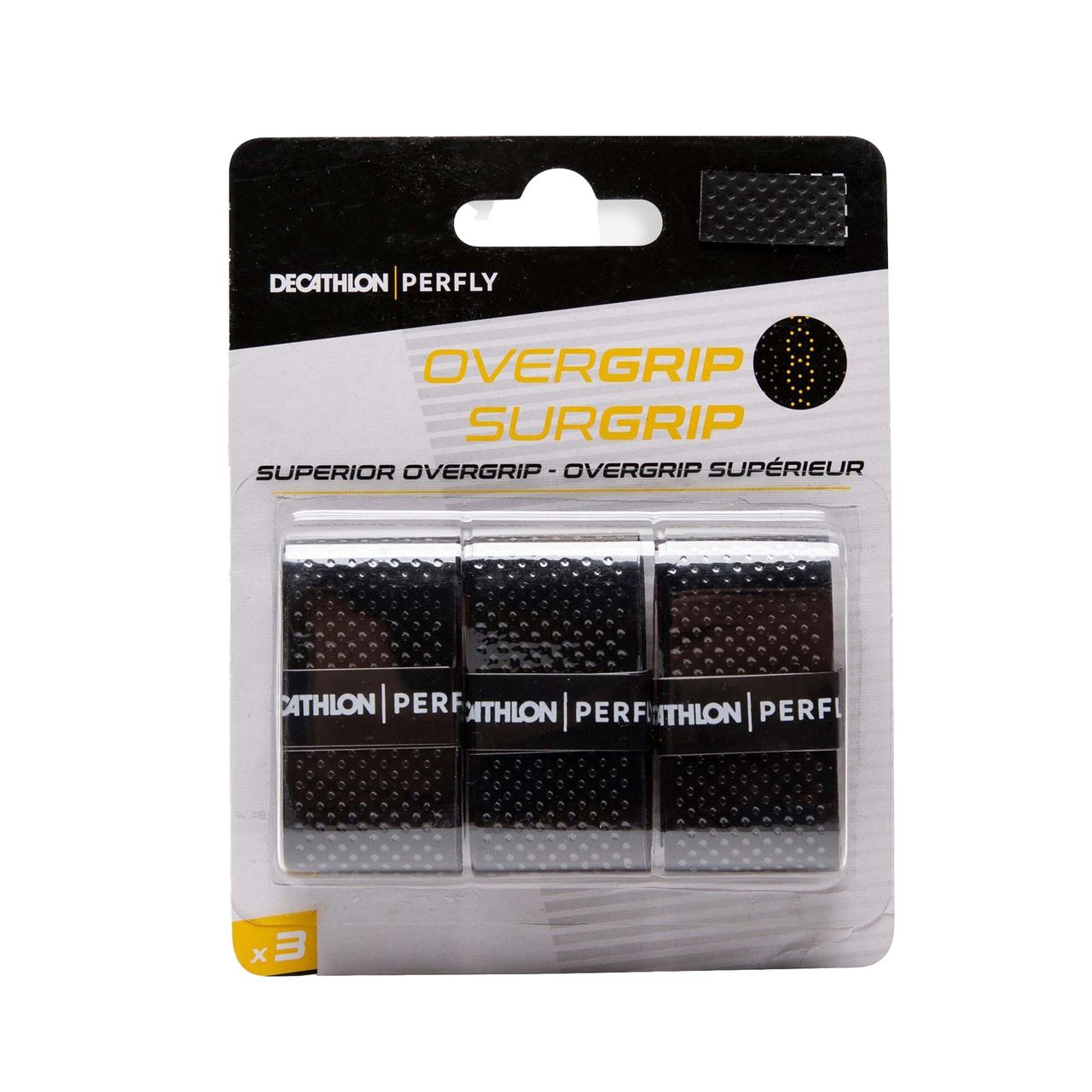 Decathlon Badminton Superior Overgrip x 3 Black