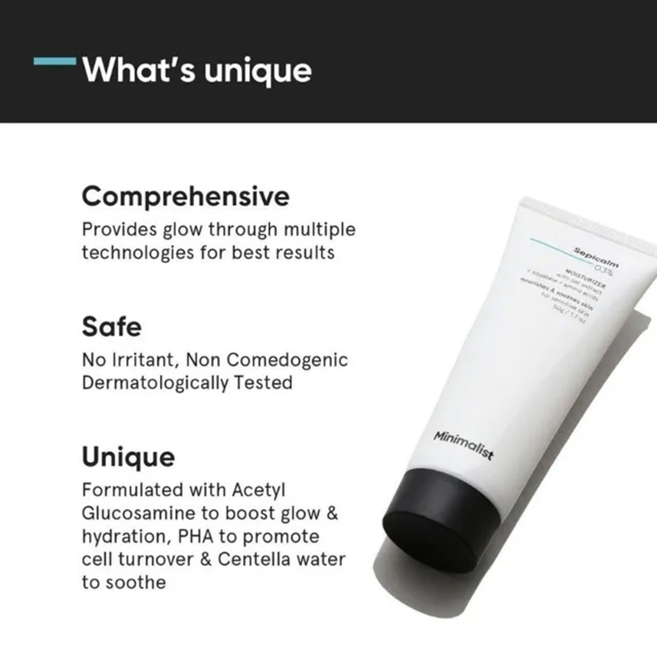 Minimalist 3% Sepicalm Face Moisturizer for Sensitive Skin