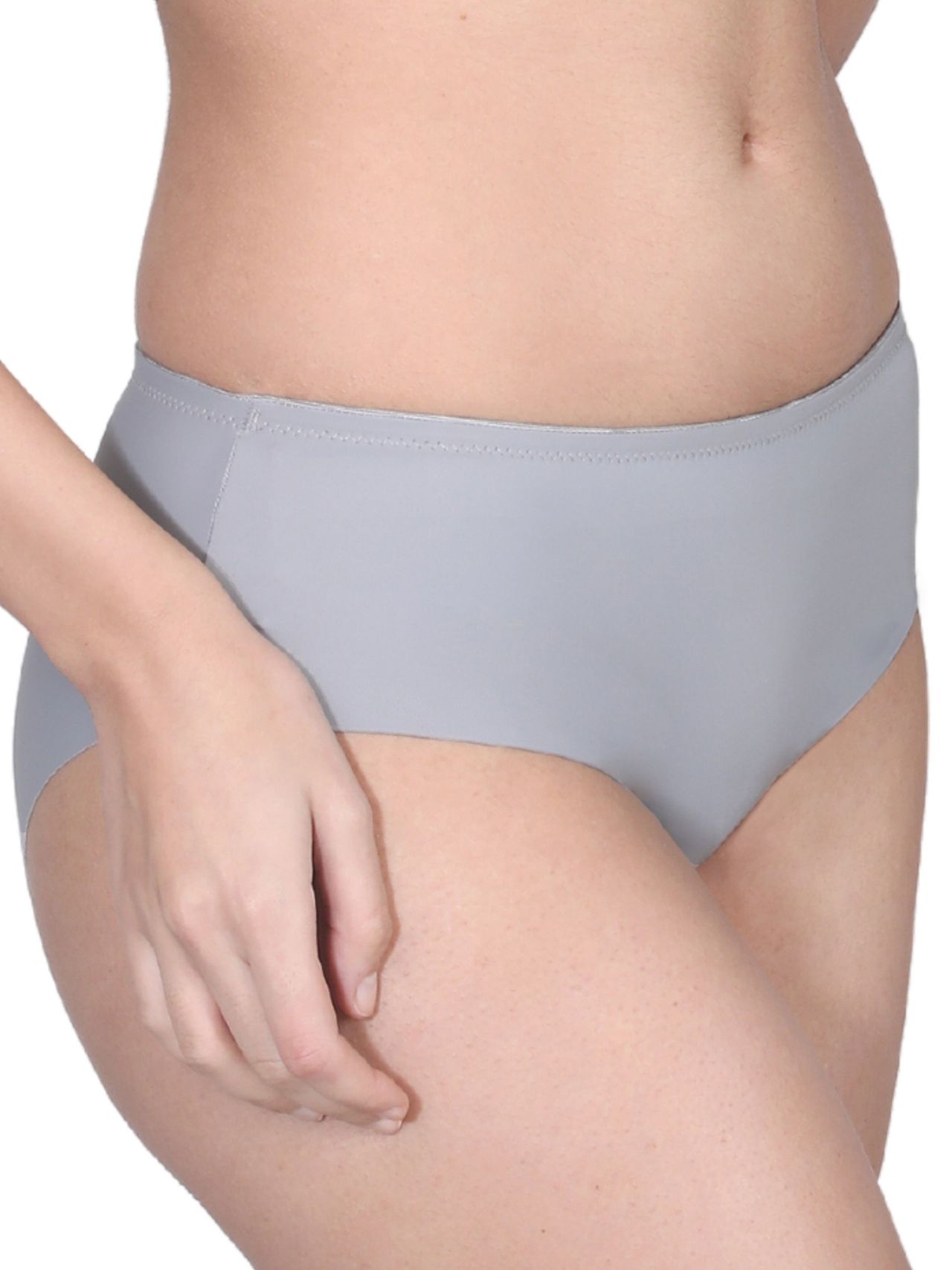 D'chica Women's Seamless Hipster Panties | Full Coverage Panties | Pack of 2 | Brown | Grey | L