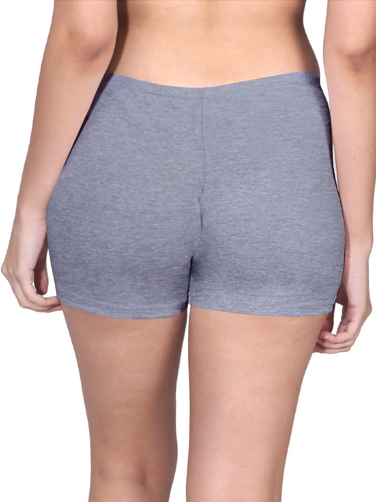 D'Chica High Waist Long Panties For Women With Full Coverage, No Side Seams Gray | L
