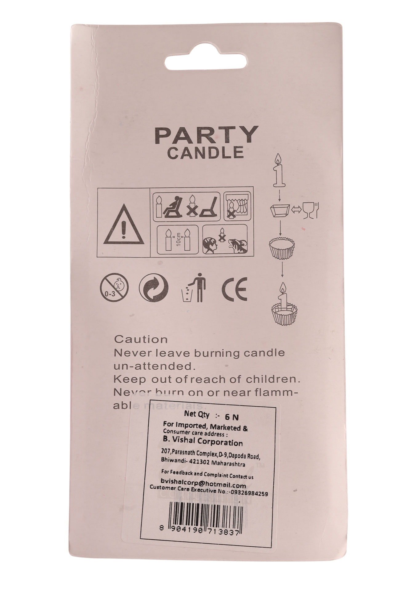 Heart Fancy Candle 6 pcs