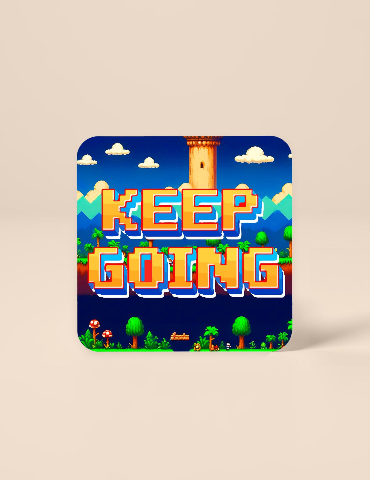 Mad Over Print Keep Going - Table Decor for Office Desk, Home