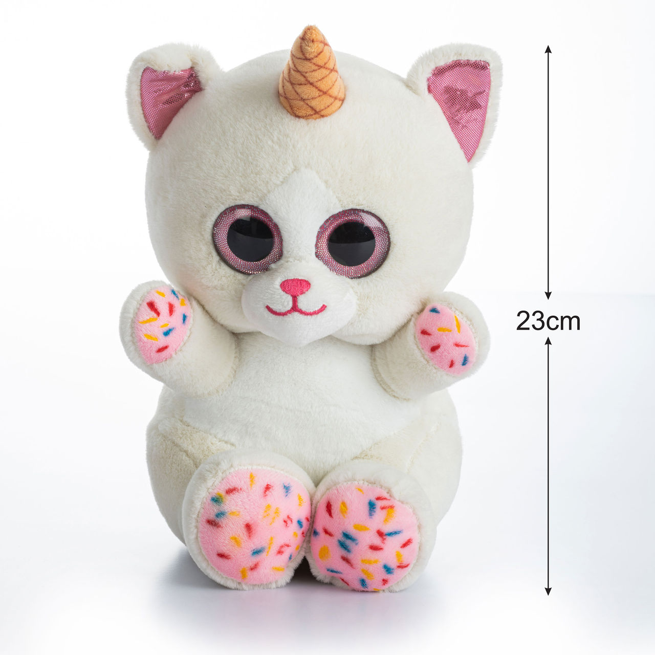 Dimpy Stuff Big Eye Unicorn 23Cm Off White