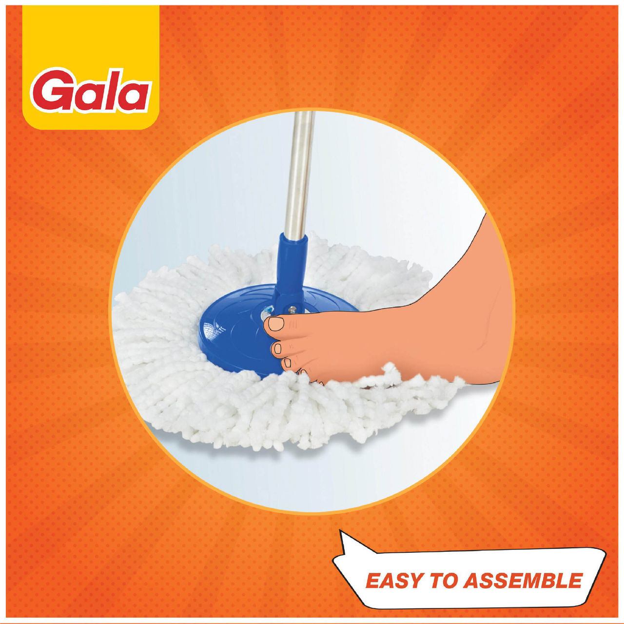 Gala Spin Mop Handle With Refill