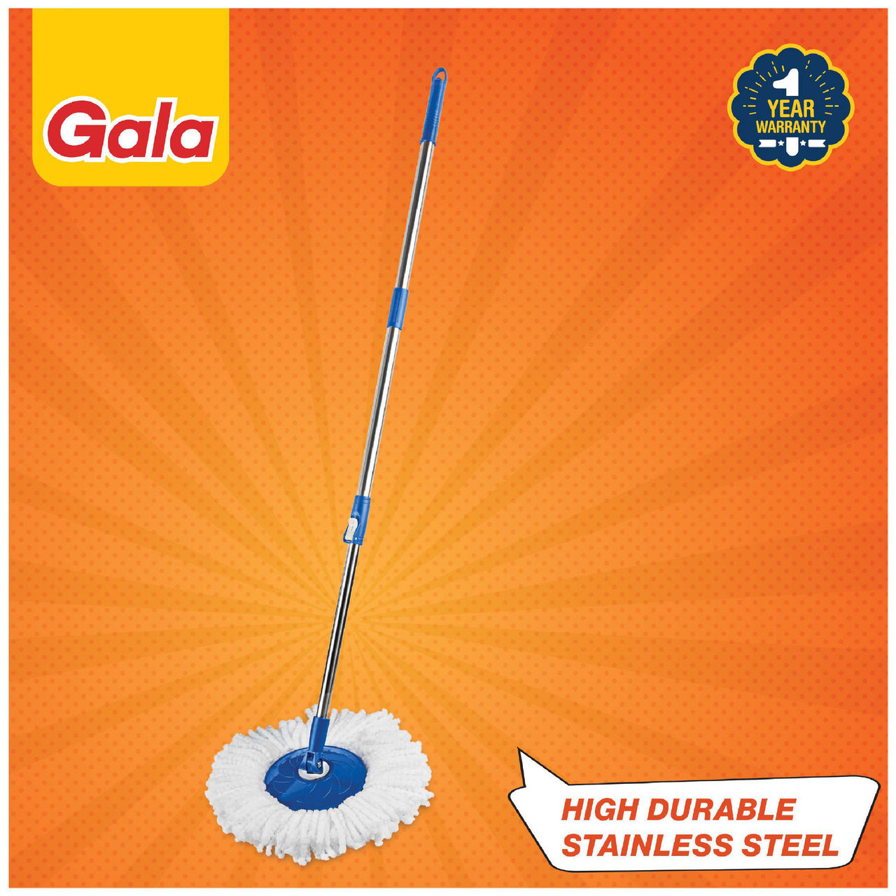 Gala Spin Mop Handle With Refill