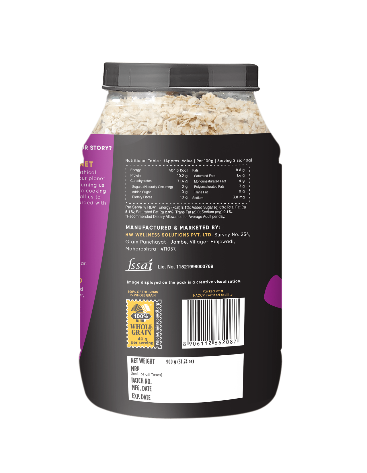True Elements Oats Gluten Free High Protein Fibre