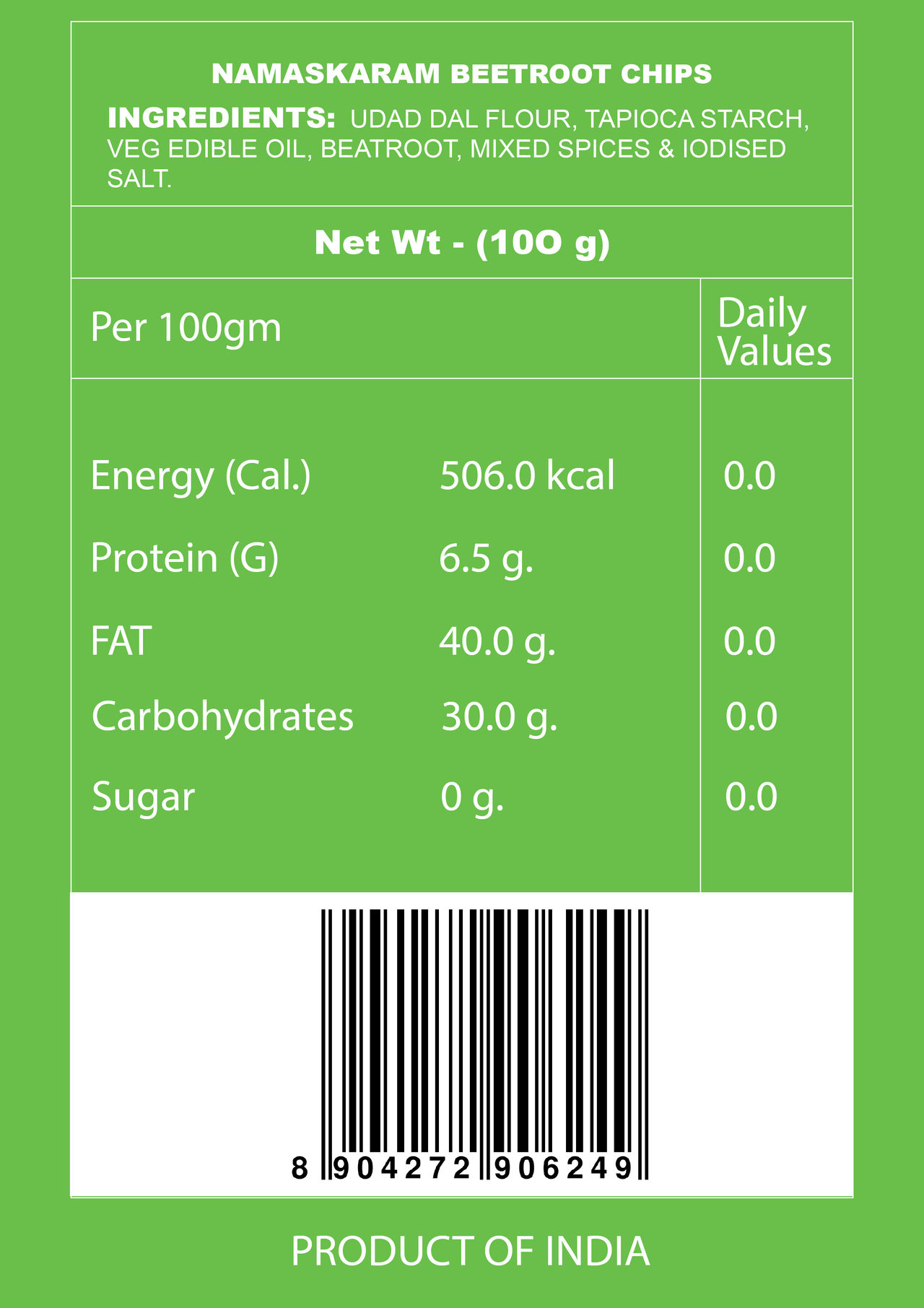 Namaskaram Beetroot Chips 100 g Combo