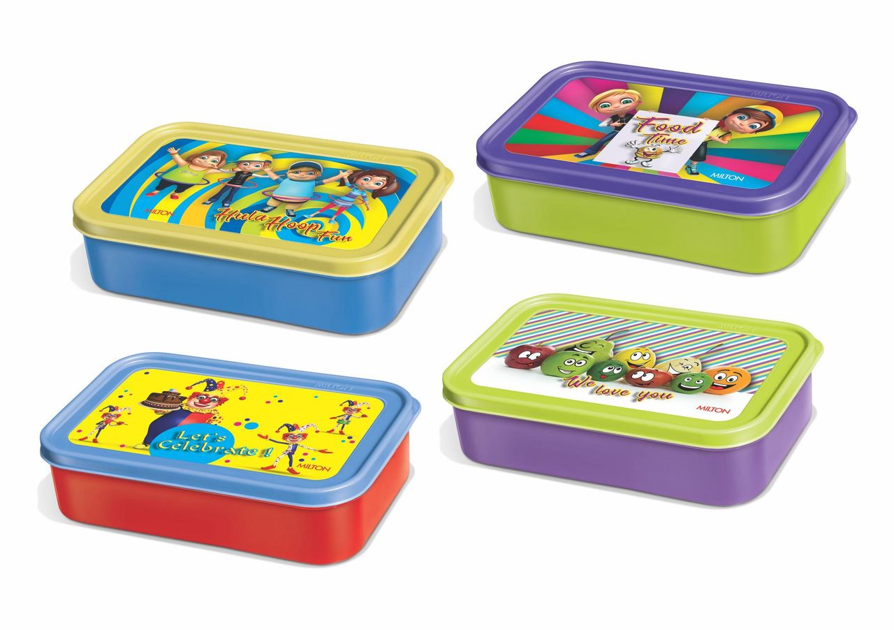 Milton School Time Plastic Lunch Box(Pack Of 1) (Colour May Vary)