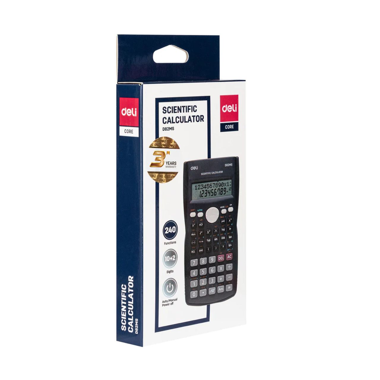 Deli Wd82Ms 12 - Digital Scientific Calculator (Navy 1 Pc)