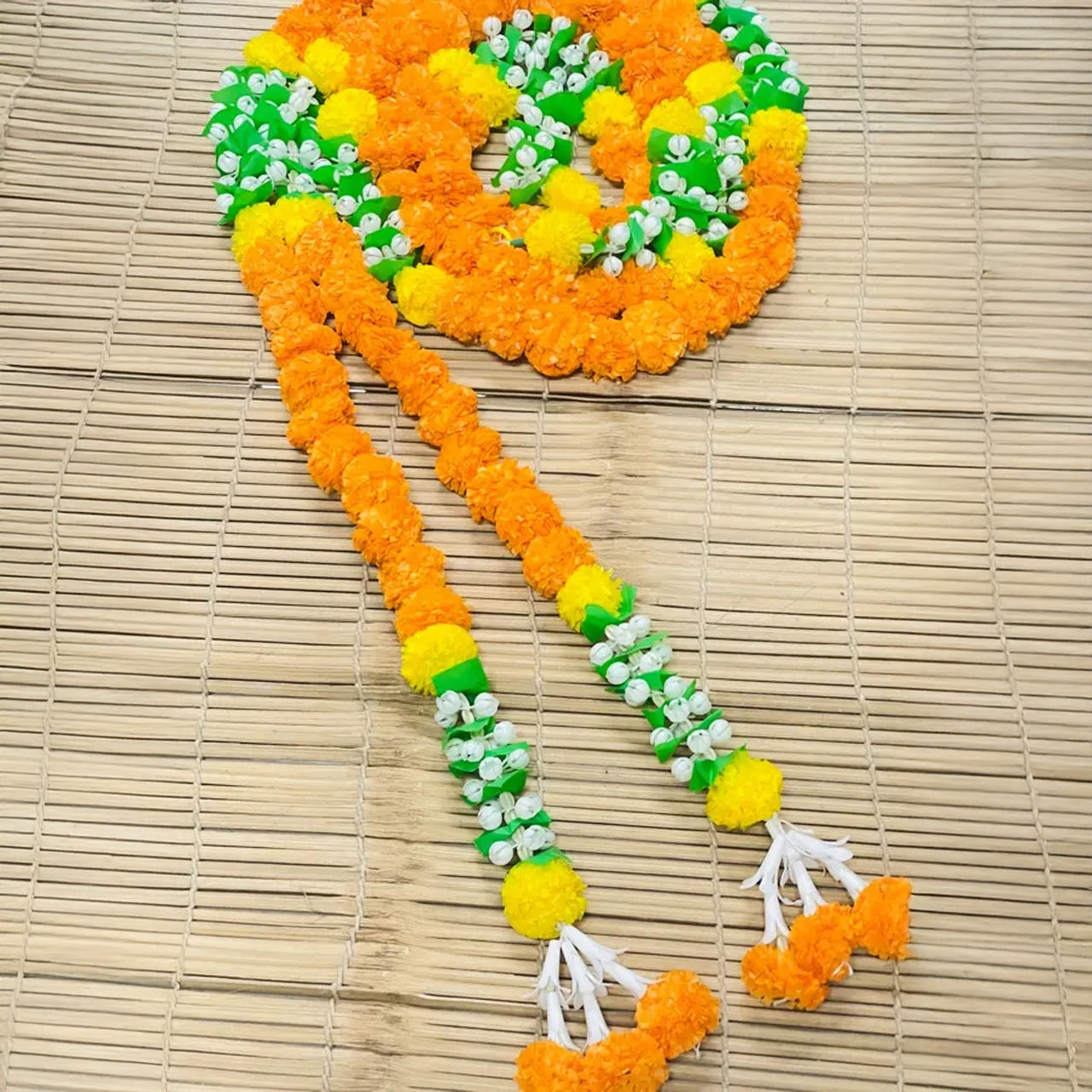 Gullak 6 ft Toran Garland Khushbu Ladi Orange And Yellow