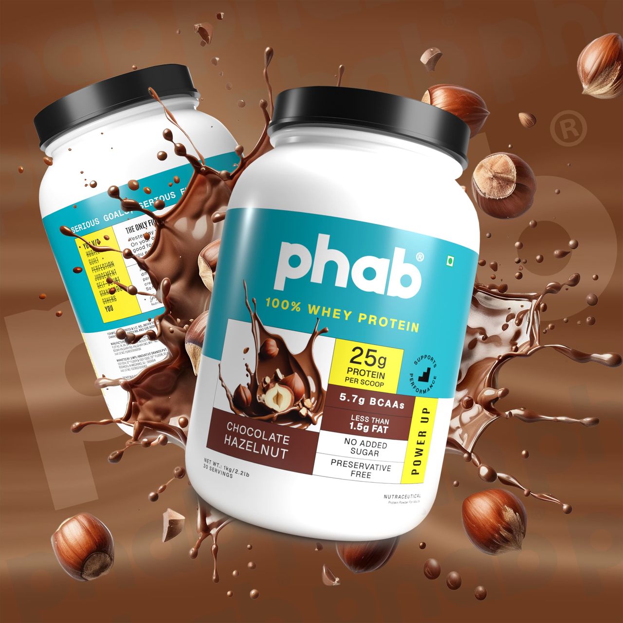 Phab Chocolate Hazelnut 100% Whey Protein Powder