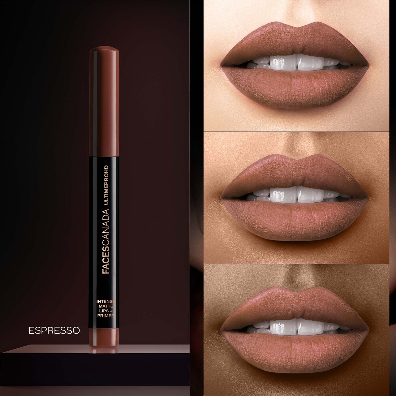 Faces Canada Ultime Pro Hd Intense Matte Lips + Primer - Espresso 03