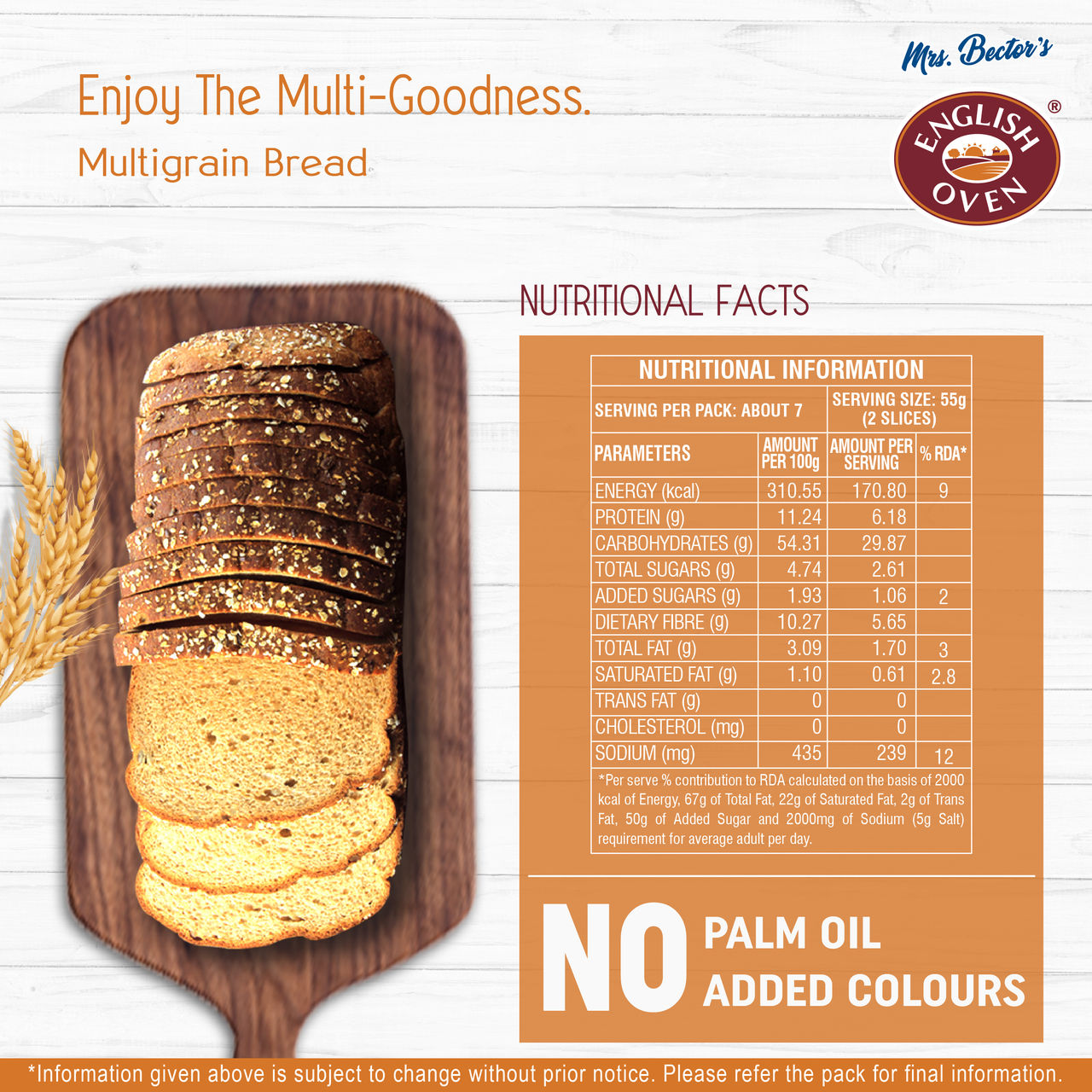 English Oven Zero Maida Multigrain Bread 400 g Combo