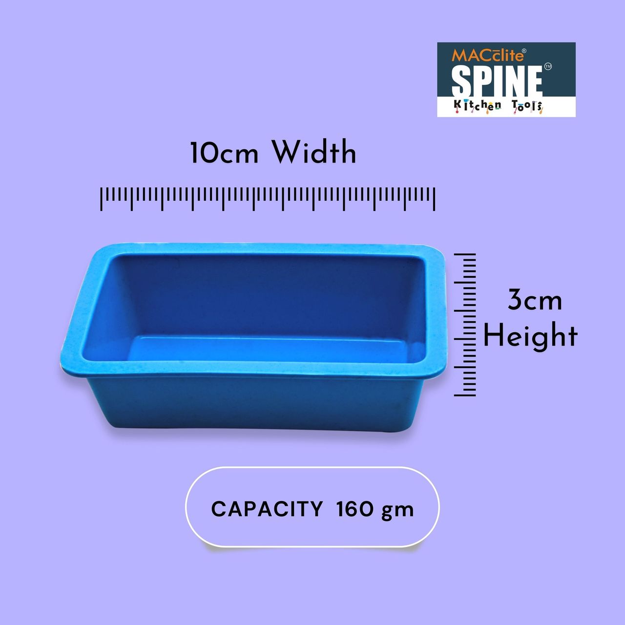 Silicone Muffin, Cake Mould Mini Rectangle Set of 6 Pc