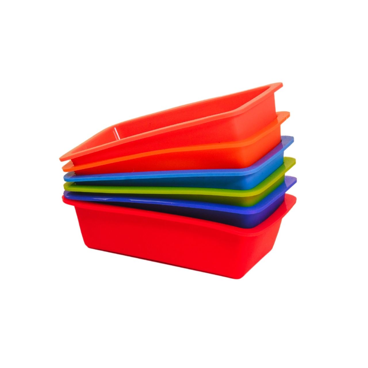 Silicone Muffin, Cake Mould Mini Rectangle Set of 6 Pc