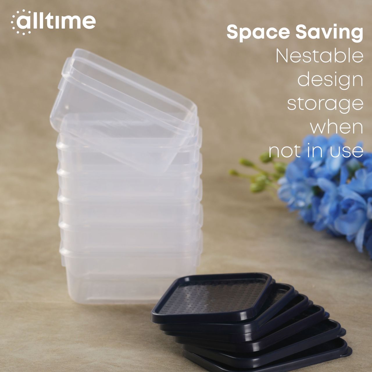 All Time Polka Storage Container (250 ml x 6) (Colour May Vary)
