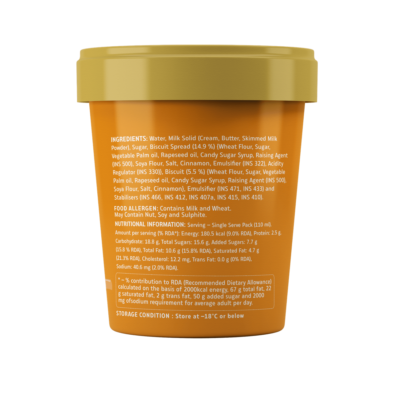 Hocco Biscotti Jumbo Ice Cream Cup 110 ml Combo