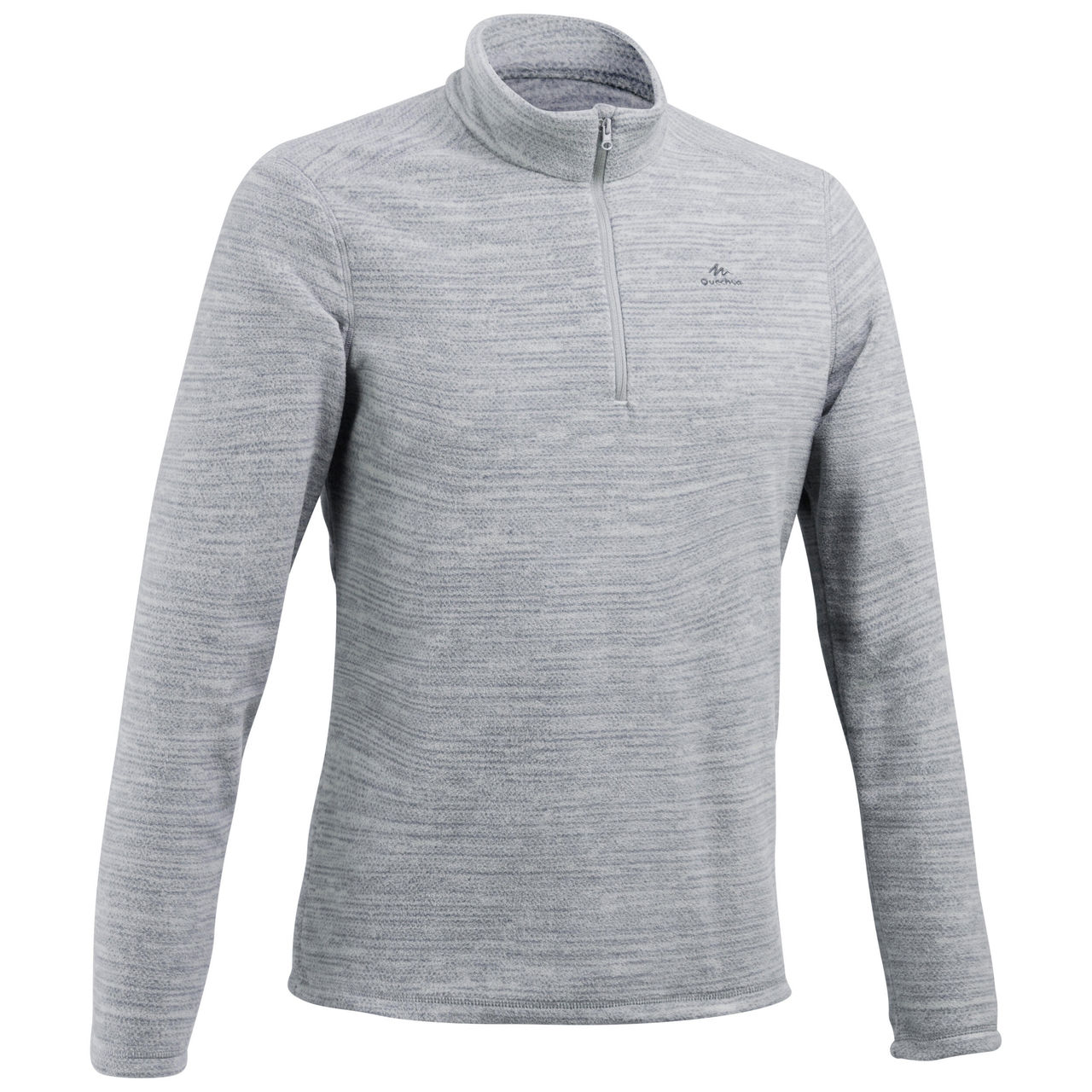 Quechua By Decathlon Men's Fleece Half Zip | Grey - 3XL