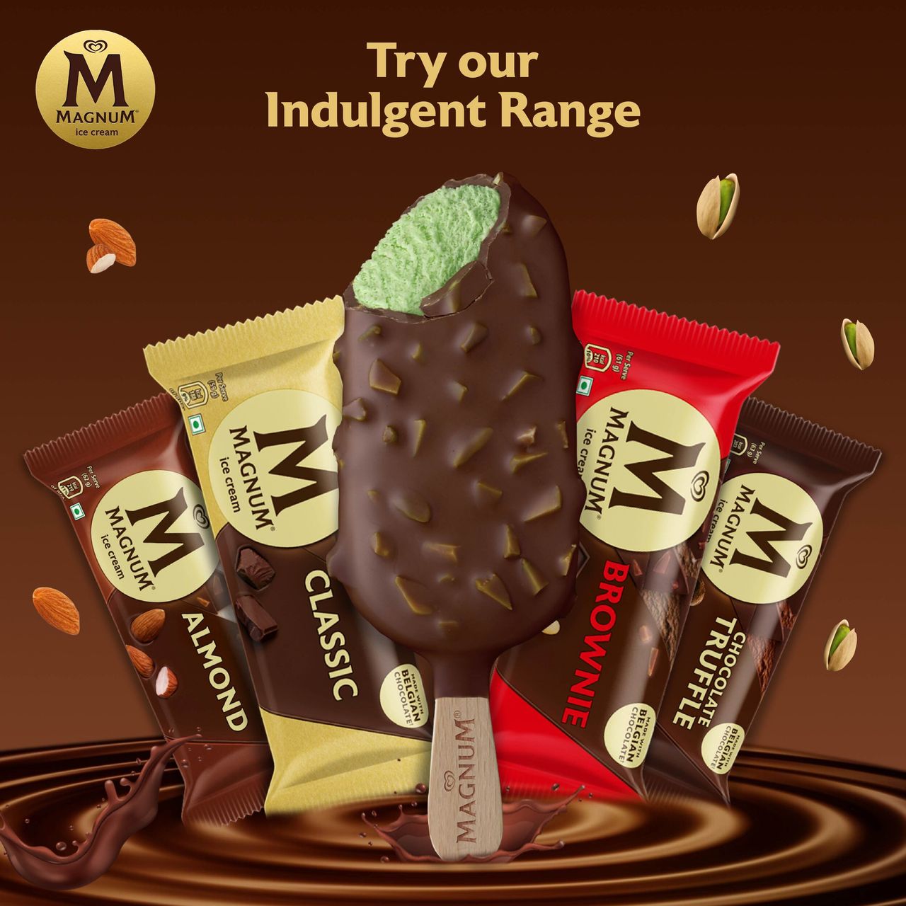 Kwality Walls Magnum Pistachio Ice Cream Stick