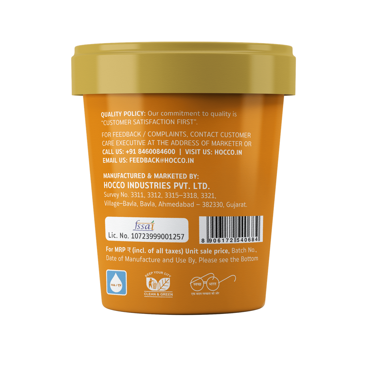 Hocco Biscotti Jumbo Ice Cream Cup 110 ml Combo