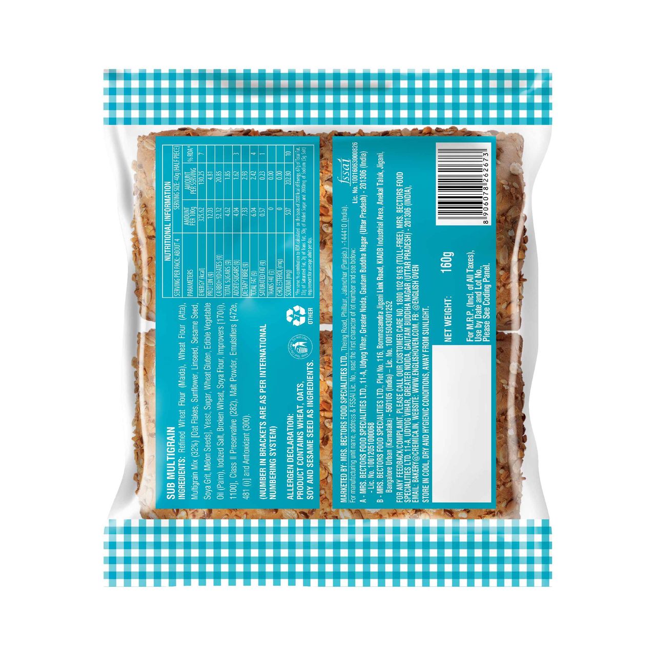 English Oven Sub Multigrain Bread 160 g Combo