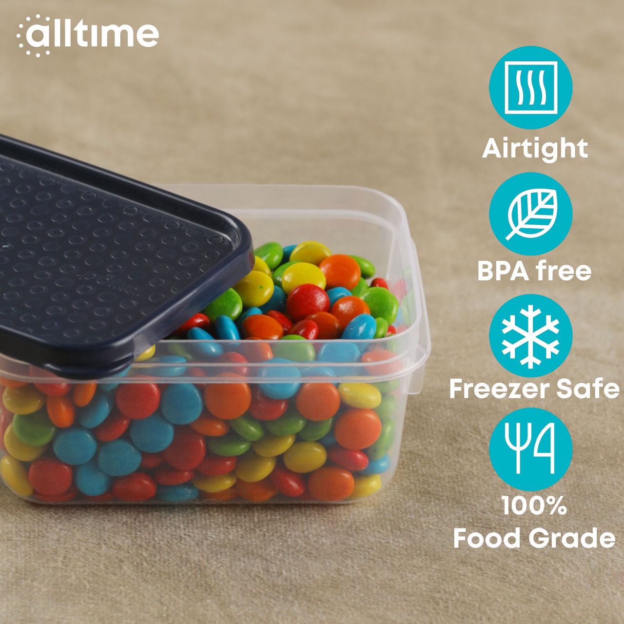All Time Polka Storage Container (250 ml x 6) (Colour May Vary)