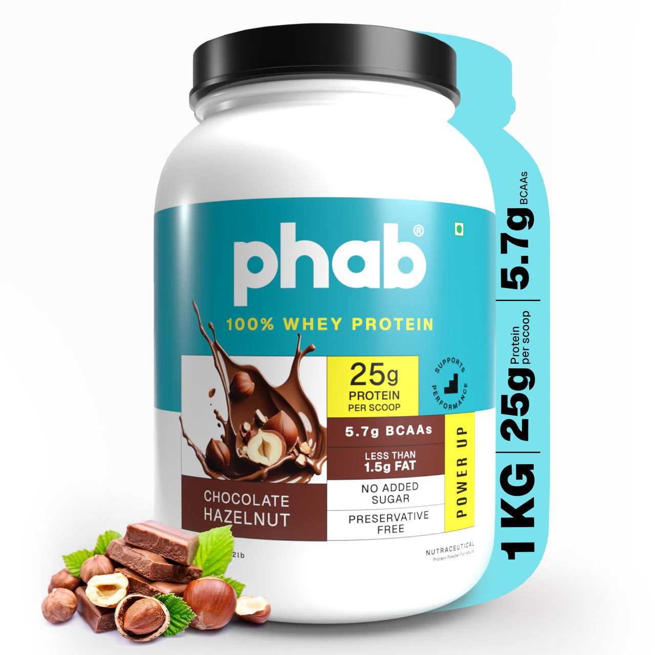Phab Chocolate Hazelnut 100% Whey Protein Powder