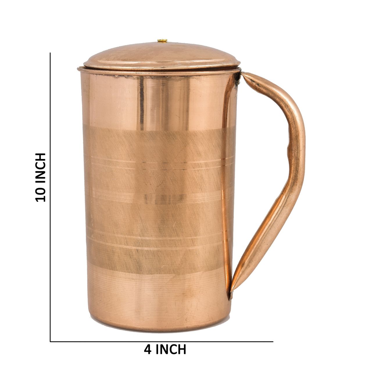 Oggn Copper Jug With Lid 1000 Ml