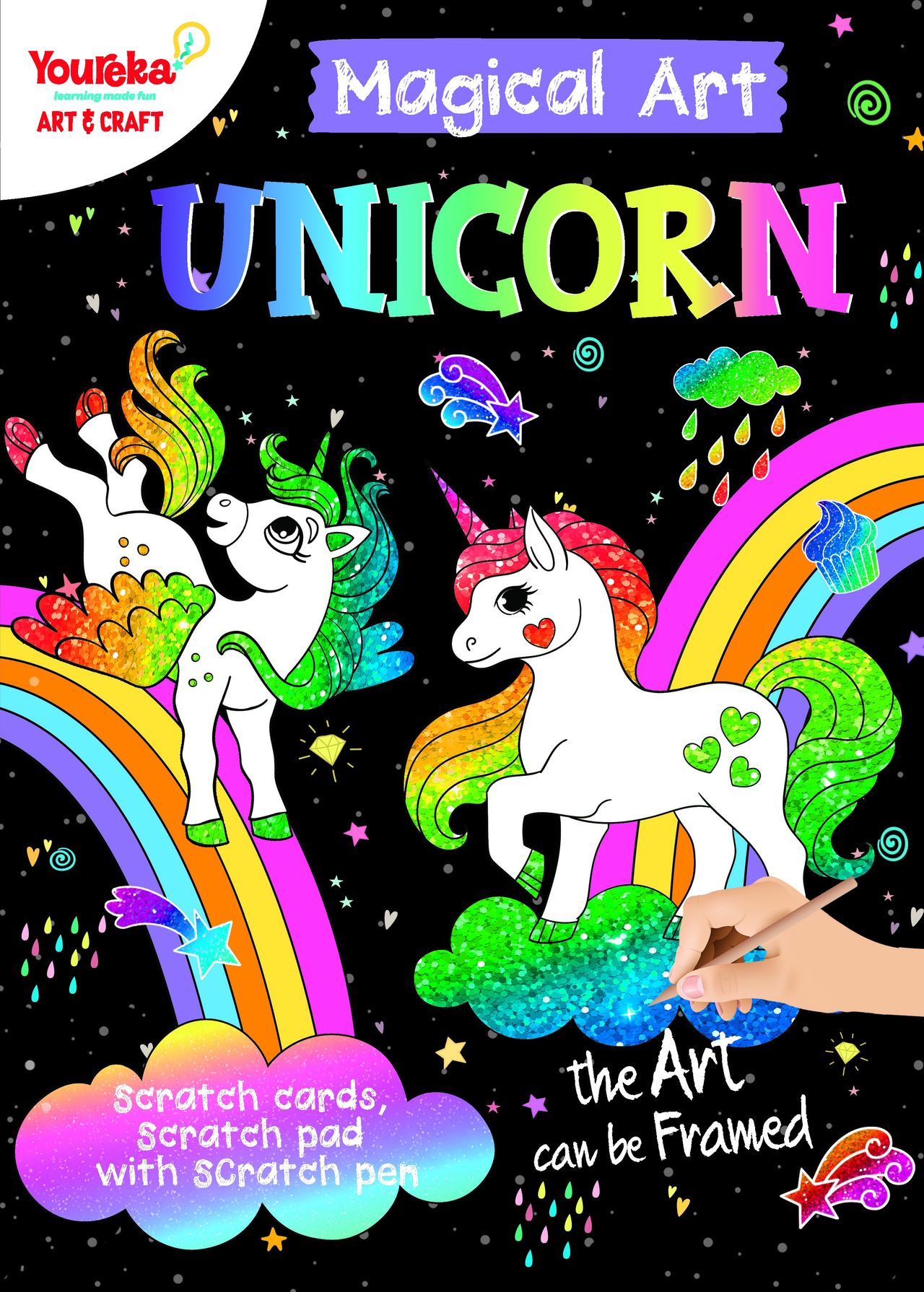 Hamley's Youreka Scratch Art Magical art Unicorn Multicolour 3 to 5 Years