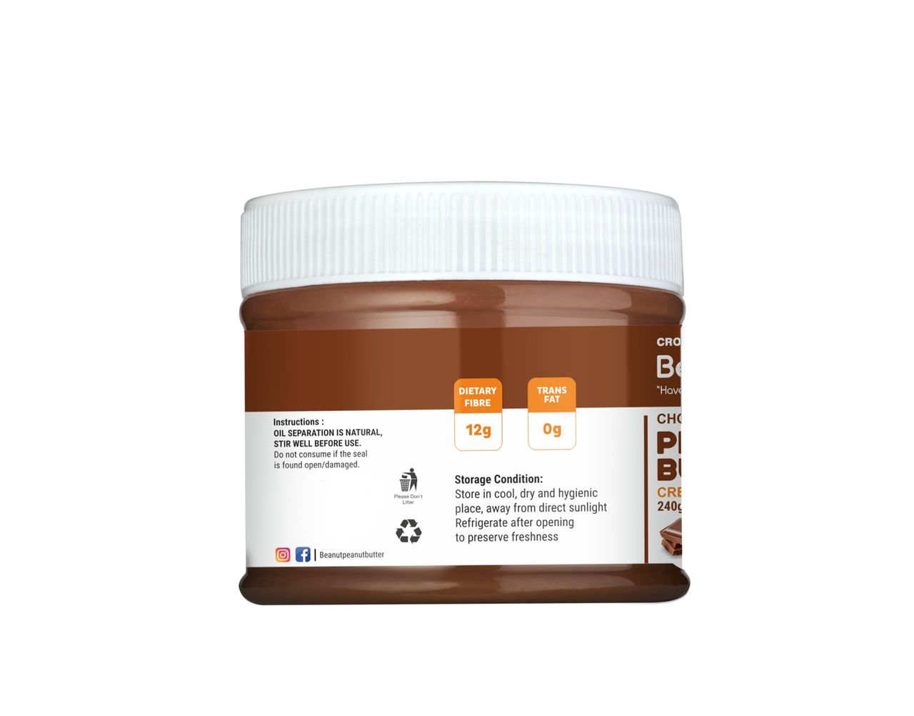 Be.anut Chocolate Peanut Butter Creamy