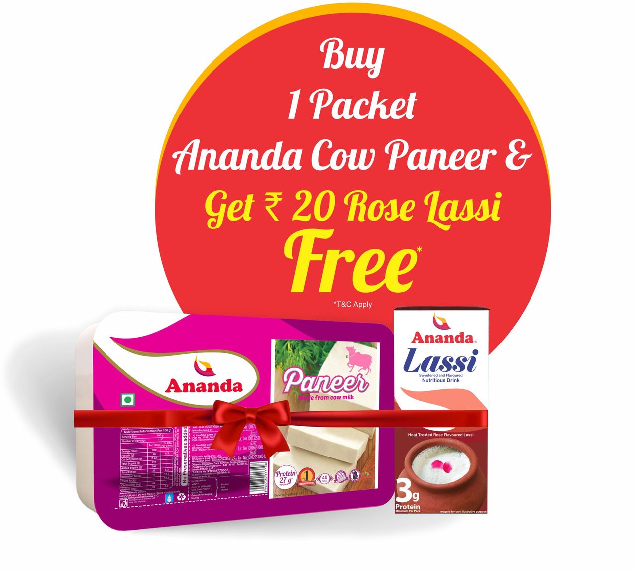 Ananda Cow Milk Paneer
