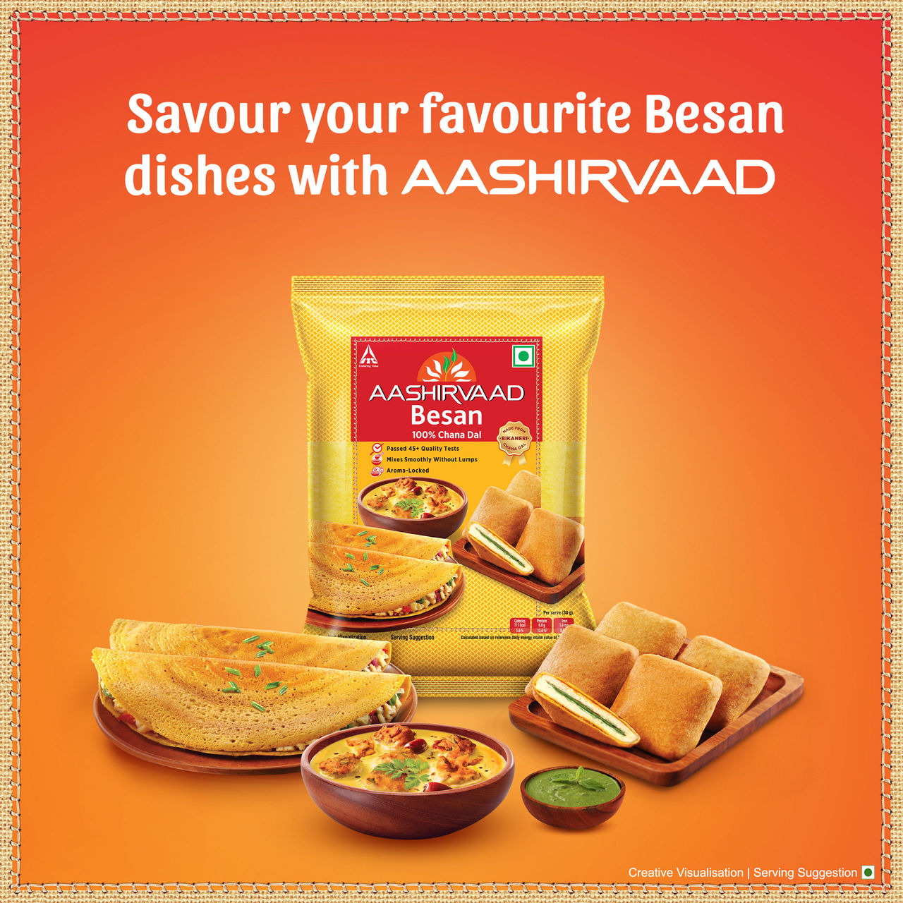 Aashirvaad Besan, Made from 100% Bikaneri Chana Dal