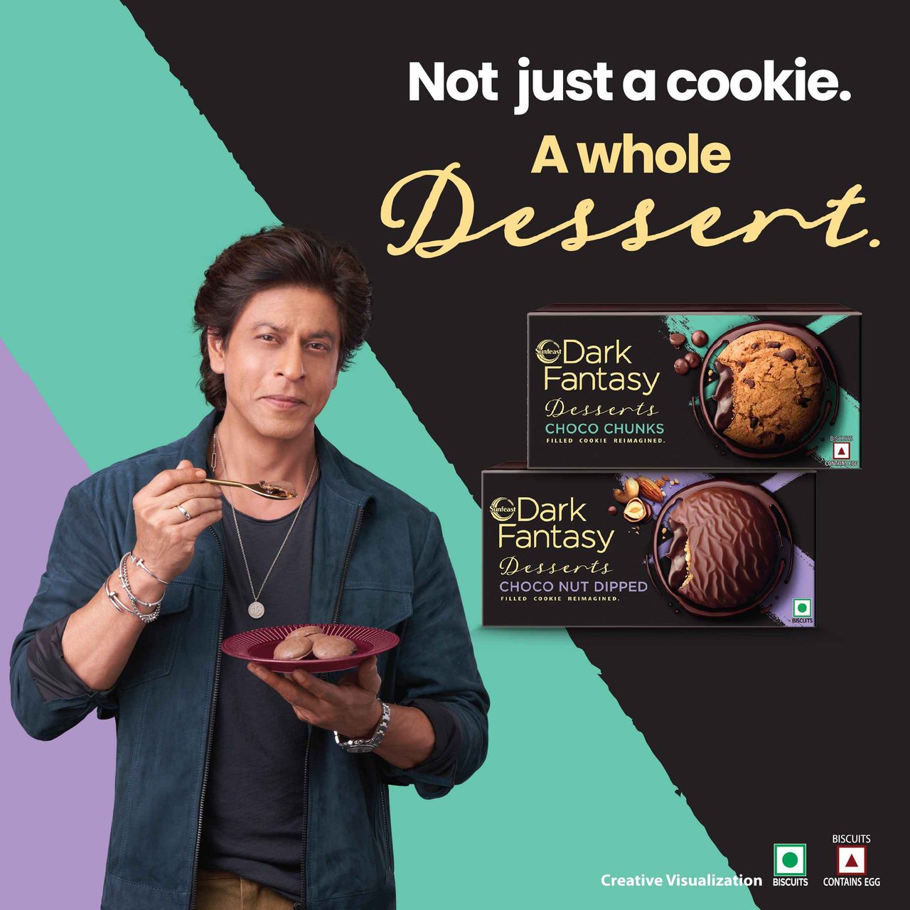 Sunfeats Dark Fantasy Desserts Choconut Dipped Filled Cookie Reimaged 100 g Combo