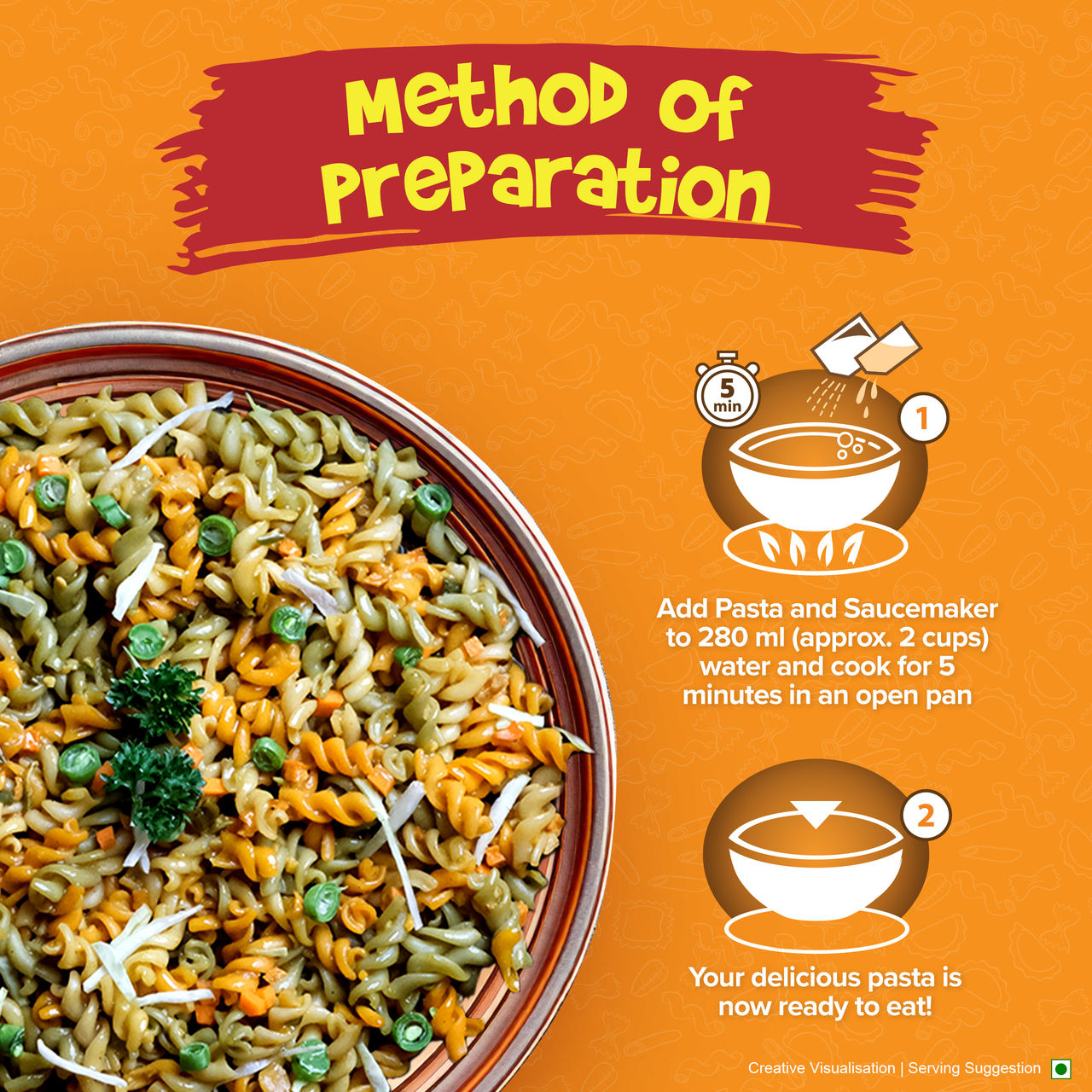 YiPPee! Suji Tricolor Masala Pasta Combo
