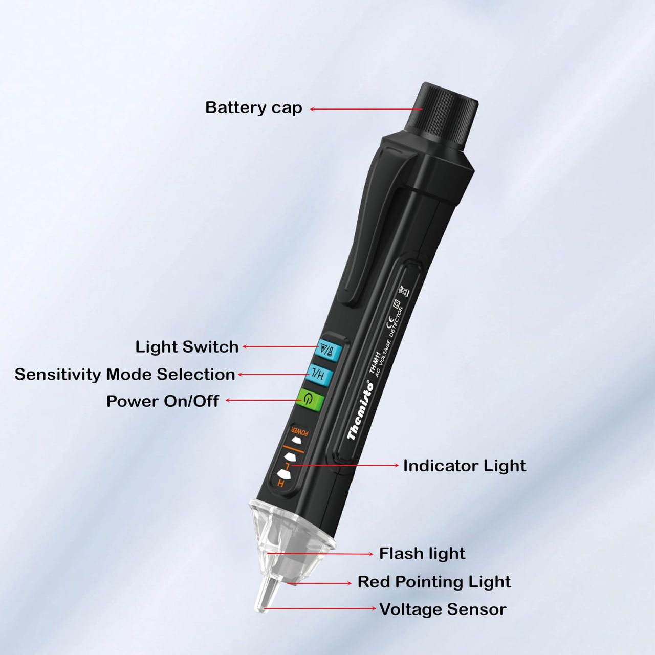 Themisto Th-M11 Non Contact Ac Voltage Tester (12-1000V)