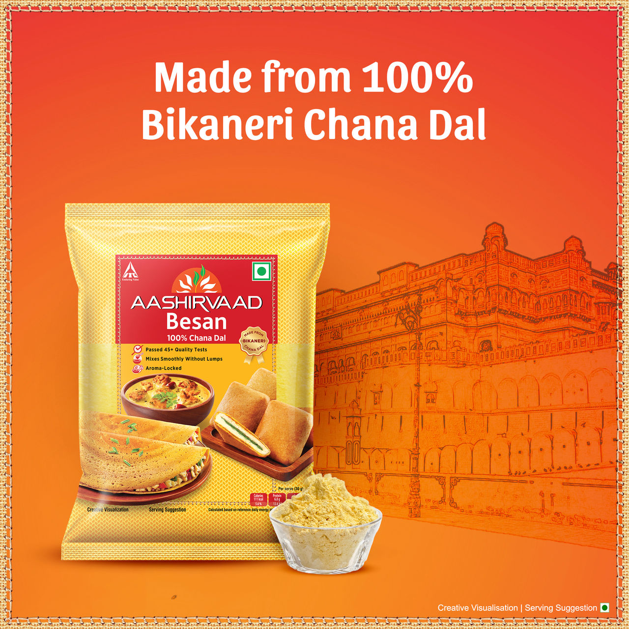 Aashirvaad Besan, Made from 100% Bikaneri Chana Dal