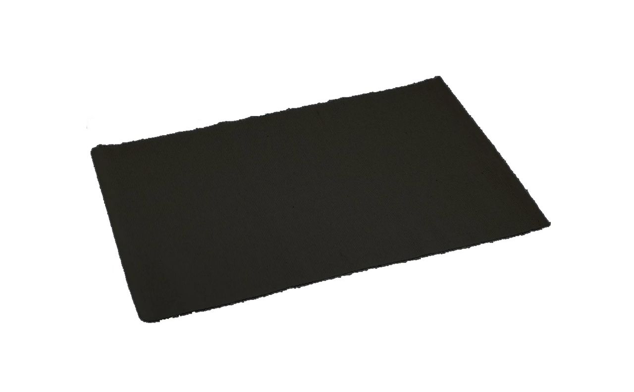 Lushomes Table Mat - Black | Ribbed | 13 x 19 inch